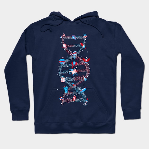 Freedom is in my DNA Hoodie by GiveMeThatPencil